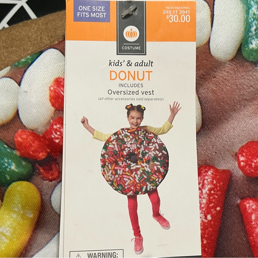 NWT Chocolate Frosted Donut with Sprinkles Halloween costume